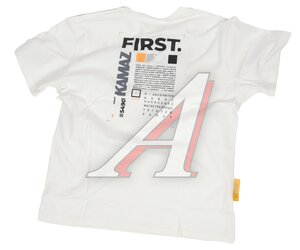 Изображение 1, 333.04180200 Футболка КАМАЗ-54901 "FIRST" белая (р.46)