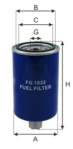 Изображение 3, FG1032 Фильтр топливный DONGFENG КАМАЗ-ЕВРО-3 (дв.CUMMINS) грубой очистки GOODWILL