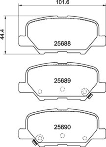 Изображение 2, MDB3336 Колодки тормозные MITSUBISHI Outlander (12-) задние (4шт.) MINTEX
