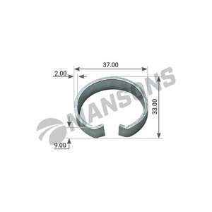 Изображение 1, SPR0045 Кольцо стопорное BPW тормозной колодки "С" образное 33x10x2мм MANSONS