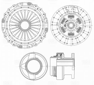 Изображение 1, FR824 Сцепление MAN комплект d=430 TRIALLI