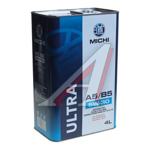 Изображение 1, 4637608 Масло моторное ULTRA A5/B5 5W30 синт.4л MICHI