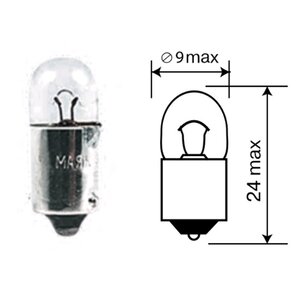 Изображение 2, 62401 Лампа 24V T1W BA9s МАЯК