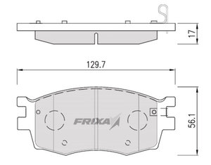 Изображение 6, FPK01N Колодки тормозные KIA Rio (05-) передние (4шт.) FRIXA