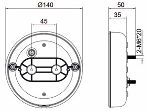 Изображение 5, 370-17-051 Фонарь задний универсальный светодиодный 12/24V MEGAPOWER