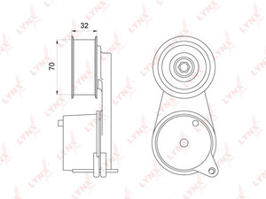 Изображение 1, PT3052 Ролик ГРМ NISSAN QX50 (08-) натяжителя LYNX