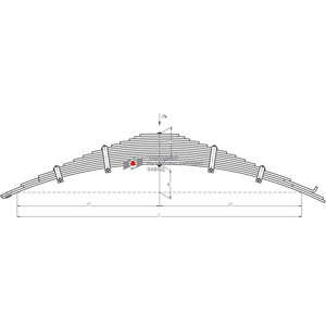 Изображение 1, 53371-2902012 Рессора МАЗ-53371 передняя (15 листов) L=1920мм ЧМЗ