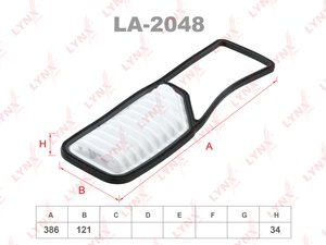Изображение 1, LA2048 Фильтр воздушный DAIHATSU LYNX