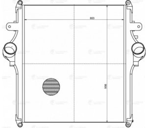 Изображение 3, LRIC0791 Охладитель КАМАЗ-54901 наддувочного воздуха (NH787001) LUZAR