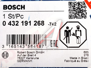 Изображение 6, 0432191268 Форсунка MERCEDES Actros топливная BOSCH