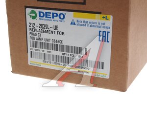 Изображение 4, 212-2039L-UE Фара противотуманная TOYOTA Land Cruiser Prado (J120) левая DEPO