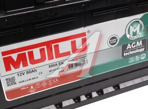 Изображение 2, 6СТ80(0) AGM 80.0 L4 Аккумулятор MUTLU AGM 80А/ч обратная полярность AGM 80.0 L4