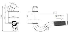 Изображение 3, 5AA014 Труба выхлопная глушителя КАМАЗ-5490 MERCEDES с гофрой (нерж.1, 5 мм) и резонатором E-line DINEX