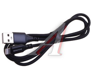 Изображение 1, BX54 black Кабель iPhone (5-) 2.4A 1м черный BOROFONE