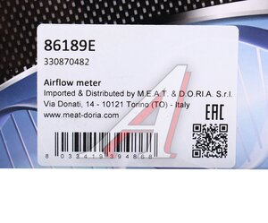 Изображение 5, 86189E Датчик массового расхода воздуха RENAULT Trafic (09-) MEAT&DORIA