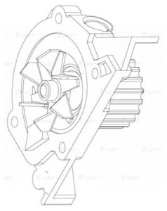 Изображение 8, LWP2020 Насос водяной PEUGEOT 206, 307, 308, 406 CITROEN C4, C5 LUZAR