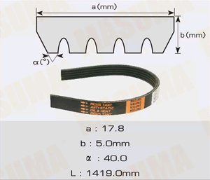 Изображение 2, 5PK-1419 Ремень приводной поликлиновой 5PK1419 MASUMA