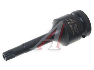 Изображение 1, RF-24807808T Бита-головка 1/2" SPLINE M8 с отверстием ударная глубокая ROCKFORCE