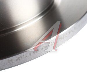 Изображение 5, 0986478288 Диск тормозной NISSAN Micra (K11) (92-00) передний (1шт.) BOSCH
