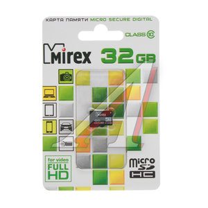 Изображение 1, 13612-MC10SD32 Карта памяти 32GB MicroSD class 10 MIREX