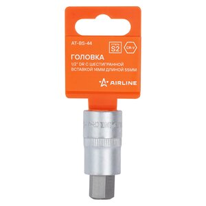 Изображение 1, AT-BS-44 Бита-головка 1/2" HEX H14 L=55мм AIRLINE