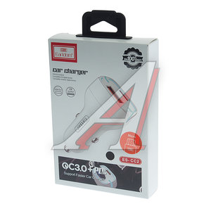 Изображение 3, ES-CC2M black Устройство зарядное в прикуриватель 1USB 12V кабель micro USB EARLDOM