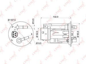 Изображение 1, LF956M Фильтр топливный HONDA Odyssey (99-03) LYNX