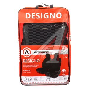 Изображение 5, DES-600 BK/BK Накидка на сиденье алькантара стеганая/эко-кожа черная (2шт.) Designo AUTOPROFI