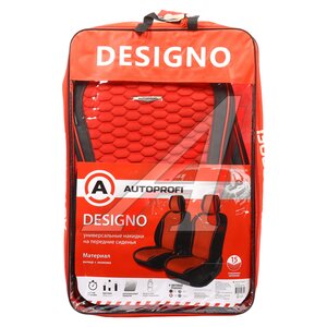 Изображение 5, DES-600 BK/RD Накидка на сиденье алькантара стеганая/эко-кожа черная-красная (2шт.) Designo AUTOPROFI