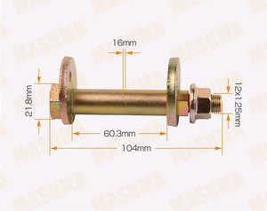 Изображение 4, MLS-591 Болт MITSUBISHI сход-развальный комплект с гайкой и шайбой MASUMA