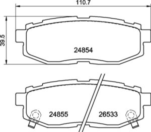 Изображение 2, MDB3006 Колодки тормозные SUBARU Impreza, Legacy, Tribeca (10-) задние (4шт.) MINTEX