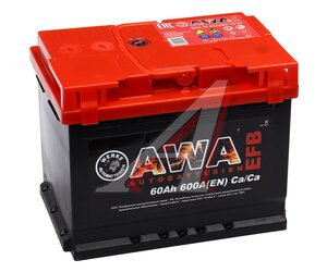 Изображение 1, 6СТ60(0) Аккумулятор AWA EFB 60А/ч обратная полярность