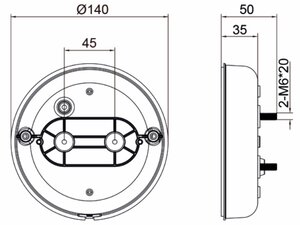 Изображение 4, 370-17-052 Фонарь задний универсальный светодиодный 12/24V MEGAPOWER