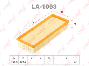 Изображение 1, LA1063 Фильтр воздушный VW Passat (-88) AUDI 80 (-96) LYNX