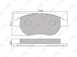 Изображение 1, BD2202 Колодки тормозные CITROEN C4 передние (4шт.) LYNX