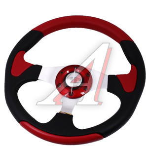 Изображение 1, D1-582R(320) Колесо рулевое RED 320мм кожа TECHNIK