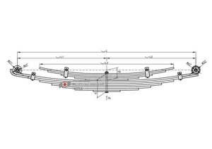 Изображение 4, 701212IS-2912012-01-10 Рессора ISUZU NQR71-75 задняя (12 листов) с подрессорником L=1440мм ЧМЗ SPRINGER