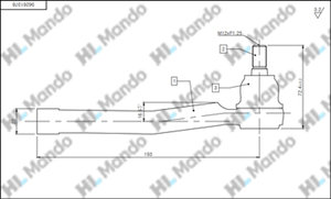 Изображение 4, DSA020621 Наконечник рулевой тяги CHEVROLET Rezzo (00-08) левый MANDO