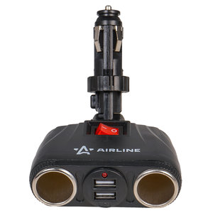 Изображение 5, ASP-2TU-08 Разветвитель прикуривателя 2-х гнездовой 12V 2USB AIRLINE