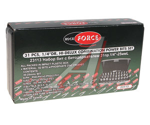 Изображение 4, RF-23113 Набор бит 1/4" 31 предмет с держателем ROCKFORCE