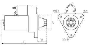 Изображение 6, TT16208 Стартер CUMMINS 24В z=11 8.3кВт TESLA TECHNICS