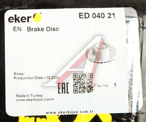 Изображение 7, ED04021 Диск тормозной RENAULT передний (375x45) (1шт.) EKER