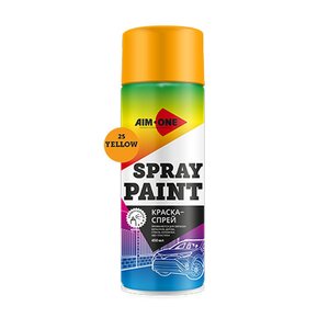 Изображение 1, SP-Y25 Краска желтая аэрозоль 450мл акриловая Spray Paint Yellow AIM-ONE