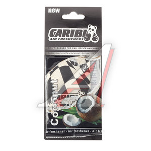 Изображение 1, 91527 Ароматизатор подвесной пластина (кокос) Formula-1 CARIBI
