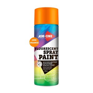 Изображение 1, SPF-OR1006 Краска флуоресцентная оранжевая аэрозоль 450мл AIM-ONE