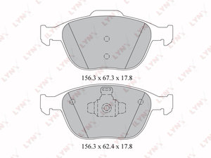 Изображение 1, BD3022 Колодки тормозные FORD Focus, Tourneo, Transit передние (4шт.) LYNX