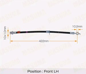 Изображение 2, BH-100-2 Шланг тормозной TOYOTA Lite (96-) передний левый MASUMA