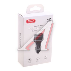 Изображение 4, BCC17 Black Устройство зарядное в прикуриватель с трансмиттером (bluetooth, hands free) черное XO