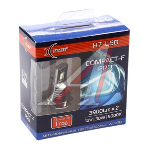 Изображение 7, 1009671 Лампа светодиодная 12V H7 PX26d 3900lm бокс (2шт.) XENITE
