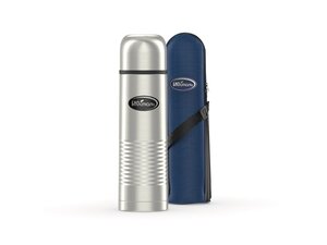 Изображение 1, NB-500 B Термос 0.5л узкая горловина,  в чехле сталь BIOSTAL